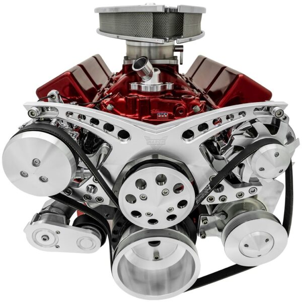 Small Block Chevy Revolver Serpentine System - AC & PS - Saginaw-Key