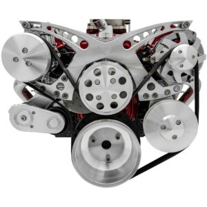Big Block Chevy Revolver Serpentine System - AC & PS - GMT2 - Chrome