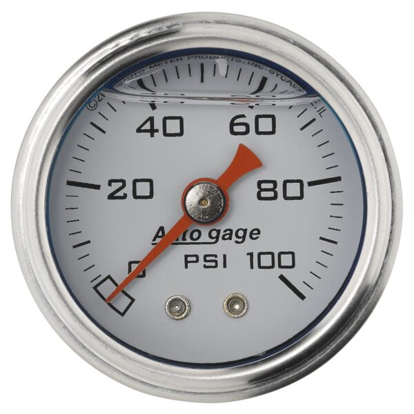 1-1/2 in. PRESSURE, 0-100 PSI, WHITE
