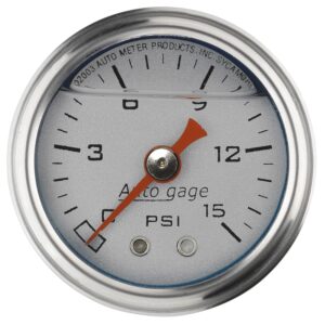 1-1/2 in. PRESSURE, 0-15 PSI, SILVER