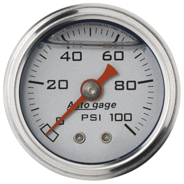 1-1/2 in. PRESSURE, 0-100 PSI, SILVER
