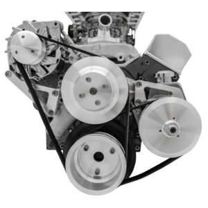 Small Block Chevy Serpentine Conversion Deluxe - LWP - PS & ALT - Saginaw-Key