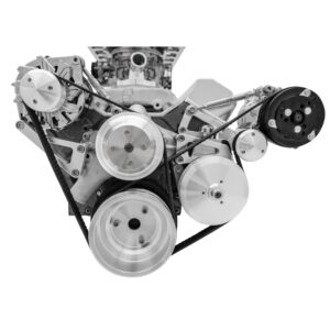 Small Block Chevy Serpentine Conversion Deluxe - AC & PS - Saginaw-Key