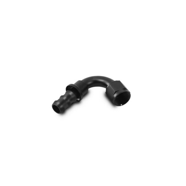 Push-On 120 Degree Hose End Elbow Fitting; Size: -6AN