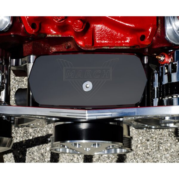 Small Block Chevy Short Water Pump Cover - Black