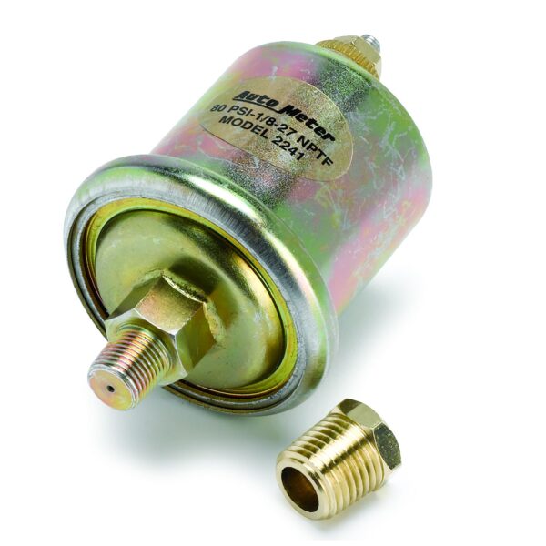 SENSOR, OIL PRESSURE, 0-80PSI, 1/8 in. NPT MALE, FOR SHORT SWEEP ELEC.