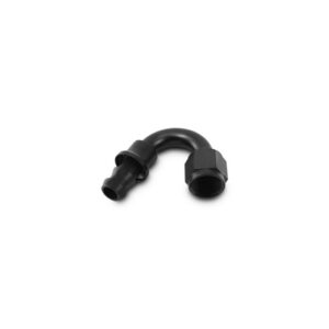Push-On 150 Degree Hose End Elbow Fitting; Size: -4AN