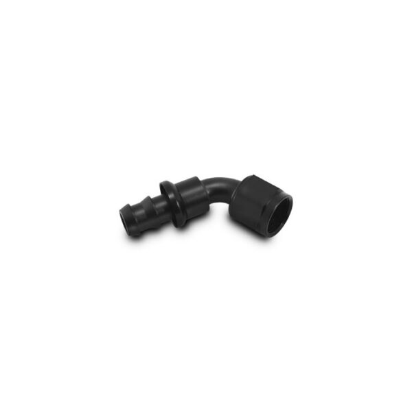 Push-On 60 Degree Hose End Elbow Fitting; Size: -6AN