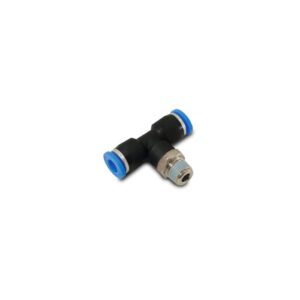 Male Tee Fitting, Tube O.D. Size: 1/4"; Male Thread Size: 1/8" NPT