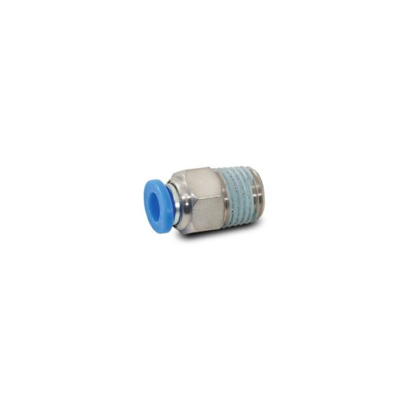 Male Straight Fitting, for 3/8" O.D. Tubing (3/8" NPT Thread)