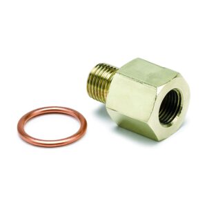 FITTING, ADAPTER, METRIC, M10X1 MALE TO 1/8 in. NPTF FEMALE, BRASS