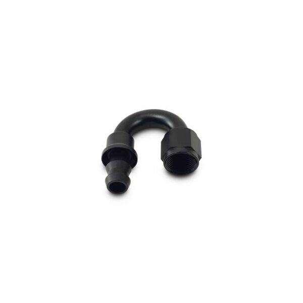 Push-On 180 Degree Hose End Elbow Fitting; Hose Size: -4AN