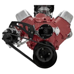 Small Block Chevy Serpentine Conversion Ultra - EWP - ALT Only - Black
