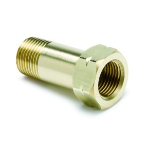FITTING, ADAPTER, 3/8 in. NPT MALE, EXTENSION, BRASS, FOR AUTO GAGE MECH. TEMP.