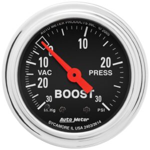 2-1/16 in. BOOST/VACUUM, 30 IN HG/30 PSI, TRADITIONAL CHROME