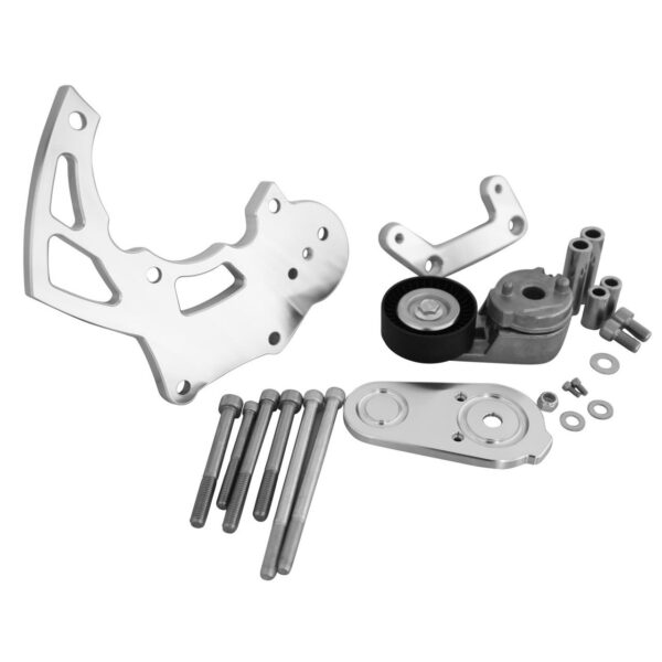 Chevy LS R4 AC Compressor Bracket, Billet; Clearcoat