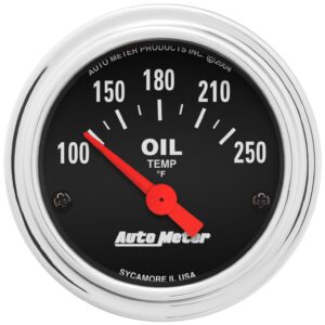 2-1/16 in. OIL TEMPERATURE, 100-250 Fahrenheit, TRADITIONAL CHROME