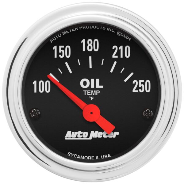 2-1/16 in. OIL TEMPERATURE, 100-250 Fahrenheit, TRADITIONAL CHROME