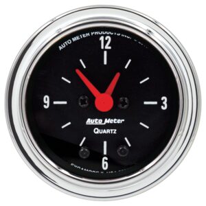 2-1/16 in. CLOCK, 12 HOUR, TRADITIONAL CHROME