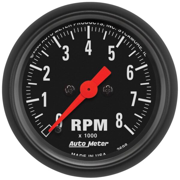 2-1/16 in. IN-DASH TACHOMETER, 0-8,000 RPM, Z-SERIES