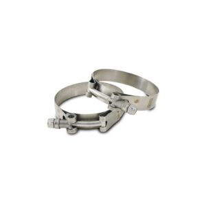 Stainless Steel T-Bolt Clamps (Pack of 2) - Clamp Range: 3.50"-3.70"