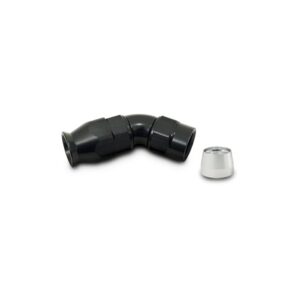 45 Degree High Flow Hose End Fitting for PTFE Lined Hose, -8AN