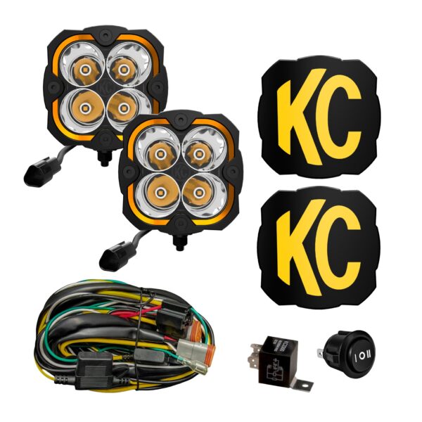 KC Hilites FLEX ERA 4 - 2-Light System - 80W Spot Beam