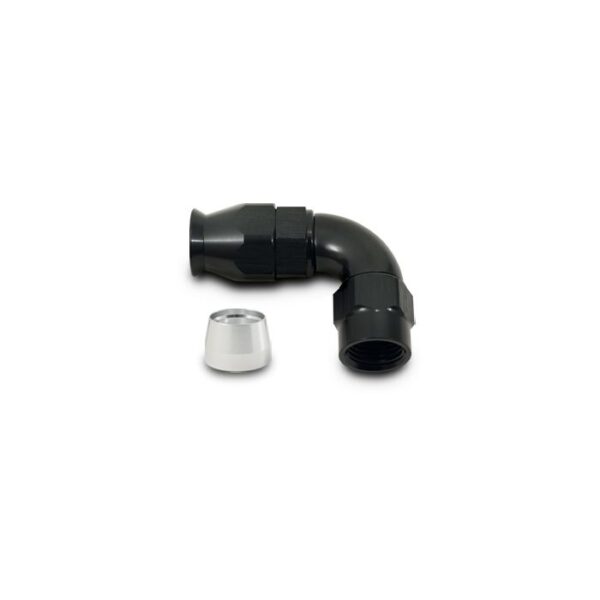 90 Degree High Flow Hose End Fitting for PTFE Lined Hose, -4AN