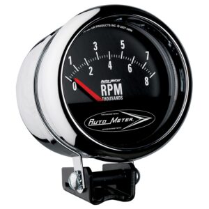 3-3/4 in. PEDESTAL RETRO TACH, 0-8,000 RPM, SHORT SWEEP, TRADITIONAL CHROME