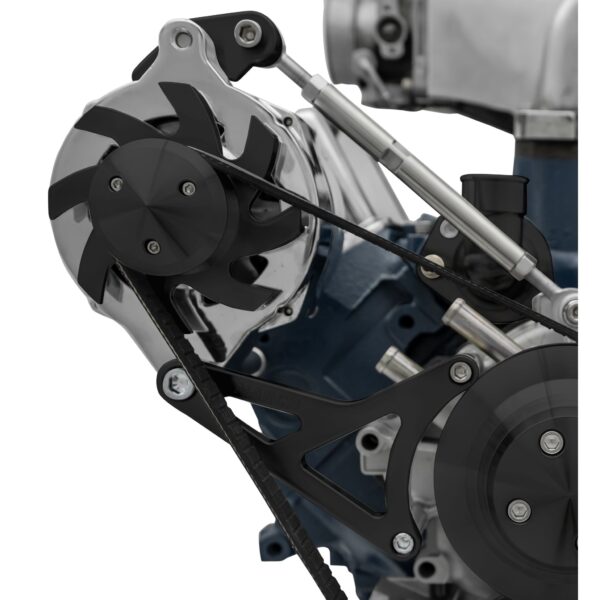 Small Block Ford Alternator Bracket Deluxe - Black