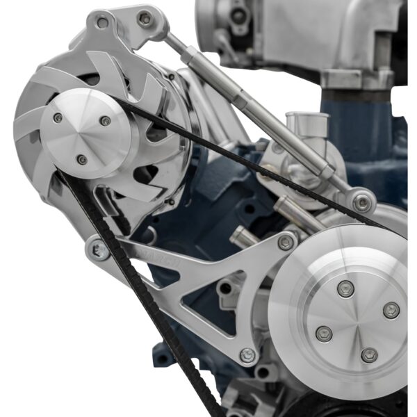 Small Block Ford Alternator Bracket Deluxe - Silver