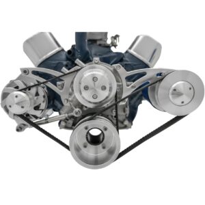 Small Block Ford Serpentine Conversion; Ultra; 302; Early; 4 Bolt; PS-Mustang