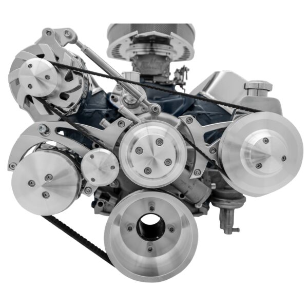 Small Block Ford Serpentine Conversion Ultra - Reverse - 4 Bolt - AC - Saginaw