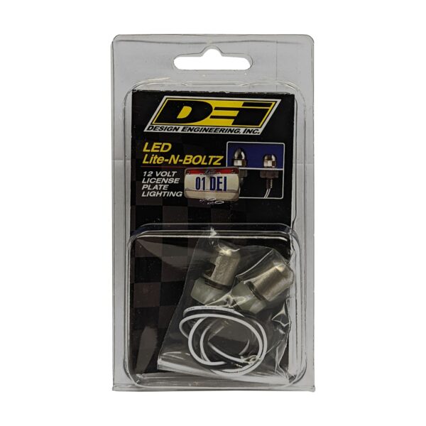 DEI 30310 Lite'N Boltz LED License Plate Lighting Kit Polished 2-Pack 030310