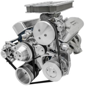 Small Block Ford Serpentine Conversion; 302; Late; 4 Bolt; AC & PS; PS-Saginaw
