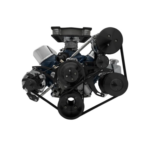 Small Block Ford Serpentine Conversion; 302; Late; 4 Bolt; AC & PS; PS-Saginaw
