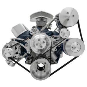 Small Block Ford Serpentine System - 302 - Late - 4 Bolt - AC & PS - PS-Mustang