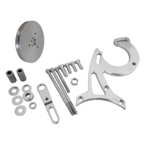 Small Block Ford Power Steering Bracket w/ Pulley - 351W - Late - Ford Corporate