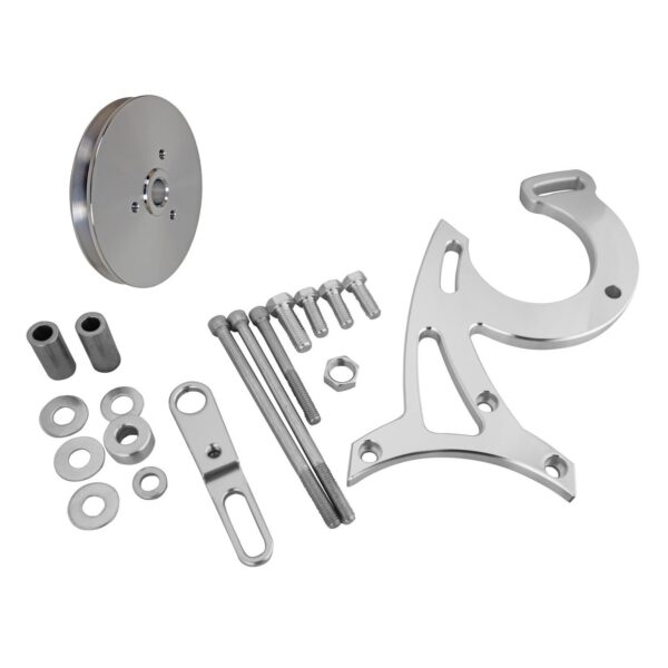 Small Block Ford Power Steering Bracket w/ Pulley - 351W - Late - Ford Corporate