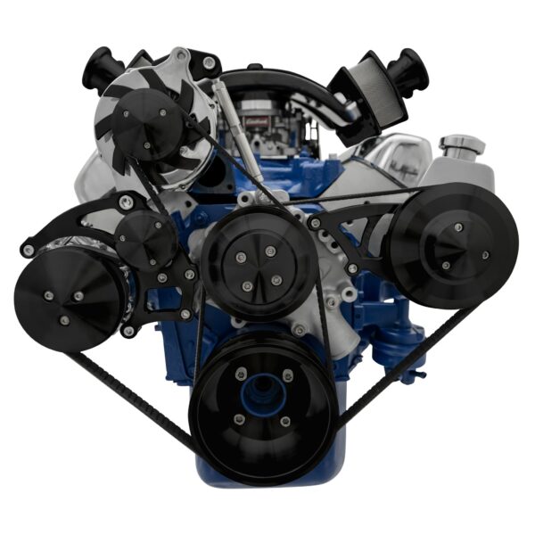 Ford 351 Cleveland Serpentine Conversion; AC & PS; PS-Saginaw