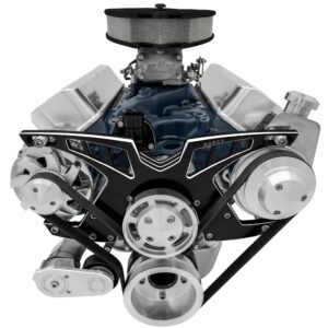 Small Block Ford Pro-Track Serpentine System - PS & ALT - Black Onyx