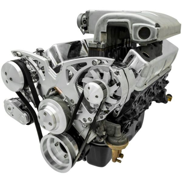 Small Block Ford Style Track Serpentine System - 5.0L - AC & ALT
