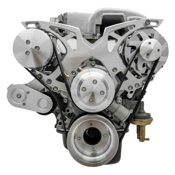 Small Block Ford Style Track Serpentine System - 5.0L - AC & ALT