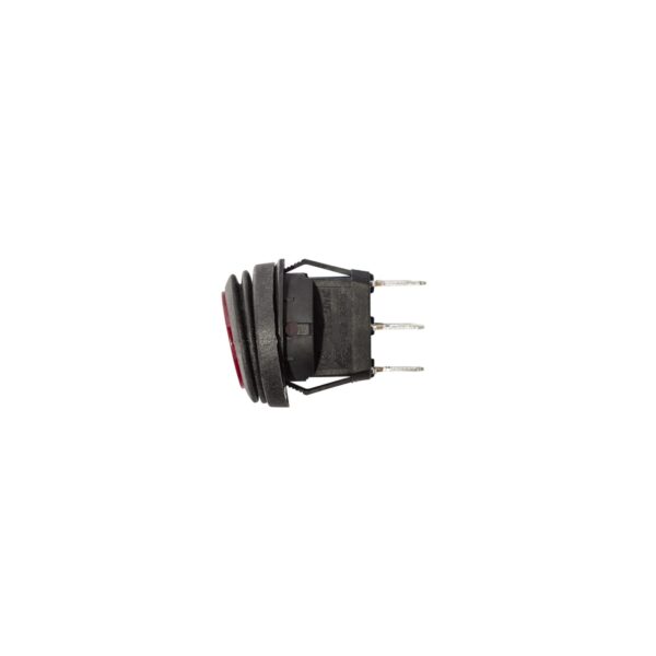 KC Hilites KC Illuminated LED Rocker Light Switch - Round - Red