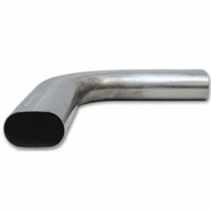 Granatelli 3 inch Oval Exhaust Tubing, Horizontal, 90 bend, 4.50 inch Bend Radius