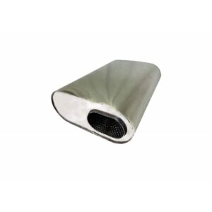 Granatelli 3 inch Inlet 3 inch Outlet Oval Muffler 13 x 9.5 x 6