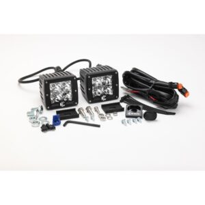 KC Hilites 3 in C-Series C3 LED - 2-Light System - Amber - 12W Spot Beam