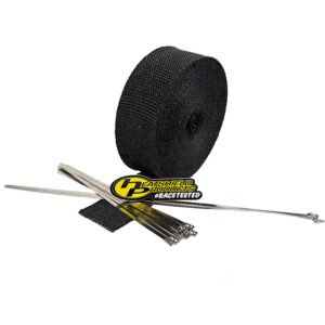 Heatshield Products 322051 - Black Exh. Wrap Kit 2 in x 50 ft w/ties