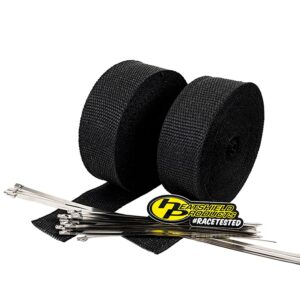 Heatshield Products 322092 - Blk Exh Wrap Kit 2 in x 50ft (x2) w/ties