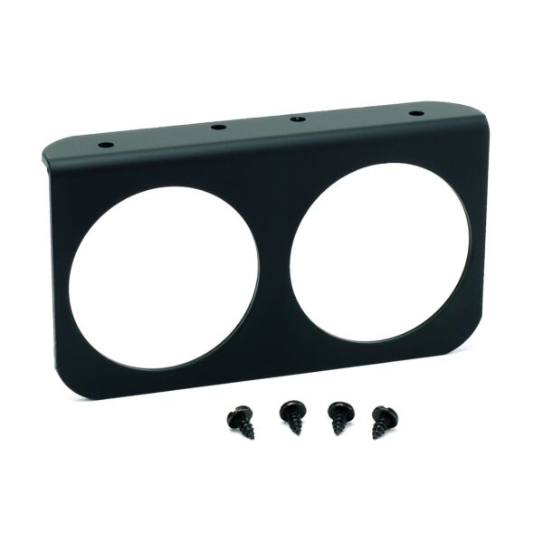 GAUGE MOUNTING PANEL, DUAL, 2-5/8 in. , BLACK, ALUMINUM